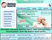 Tablet Screenshot of denturerepairus.com